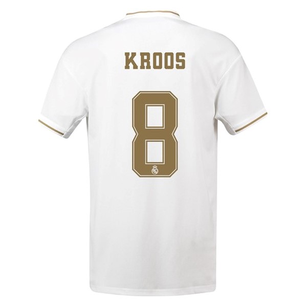 Camiseta Real Madrid NO.8 Kroos 1ª Kit 2019 2020 Blanco